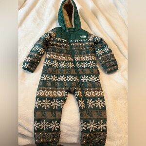 The North Face Kids' Green Patterned Snowsuit